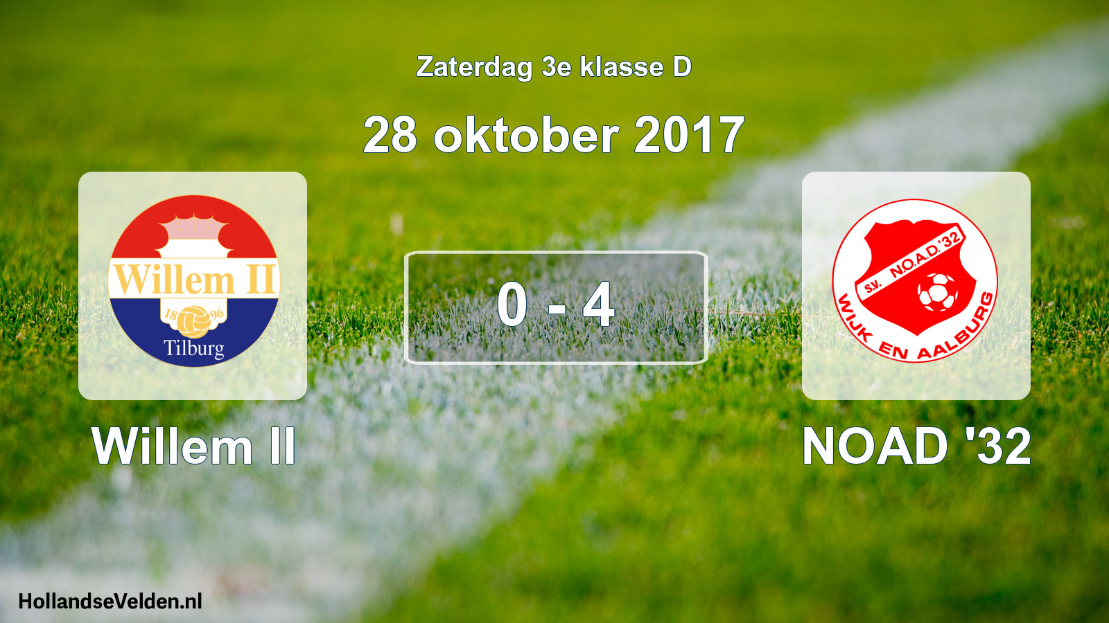Total number of matches played: Willem II - NOAD '32 0 - 4 (28 October 2017)