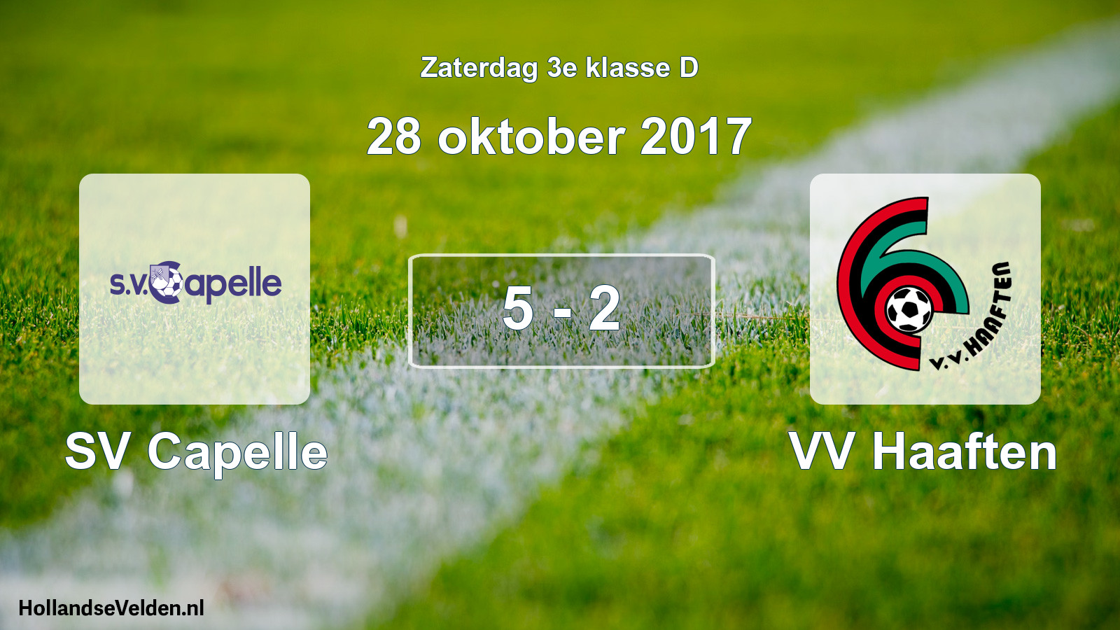Total number of matches played: SV Capelle - VV Haaften 5 - 2 (28 October 2017)