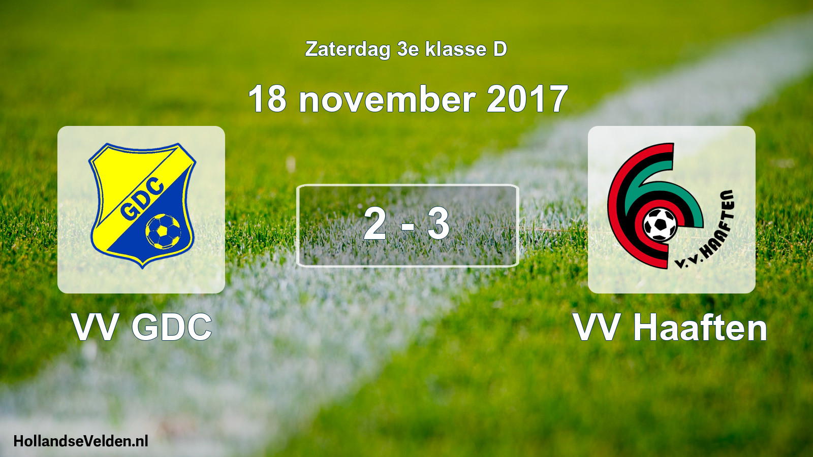 Total number of matches played: VV GDC - VV Haaften 2 - 3 (18 November 2017)