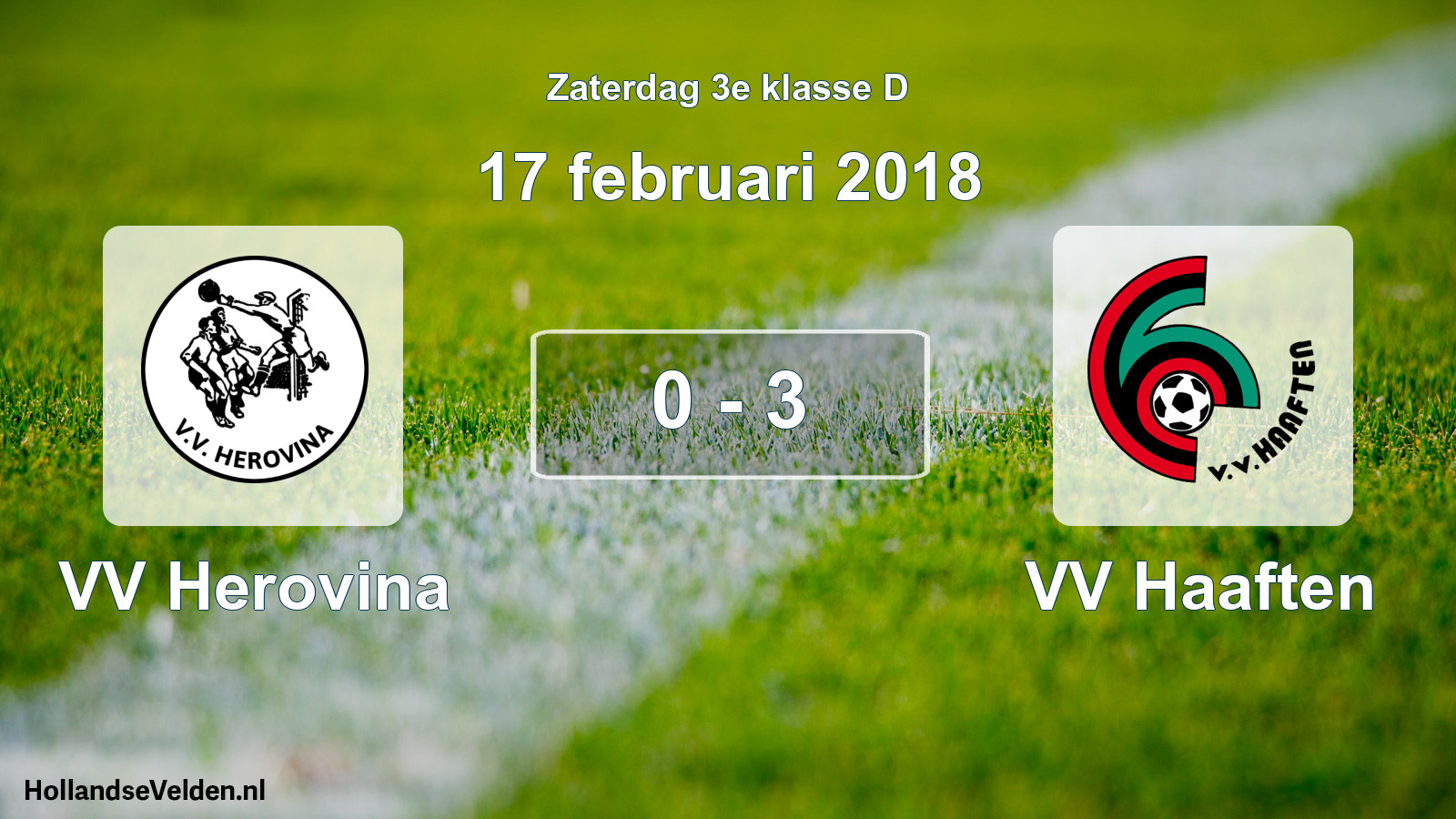 Total number of matches played: VV Herovina - VV Haaften 0 - 3 (17 February 2018)