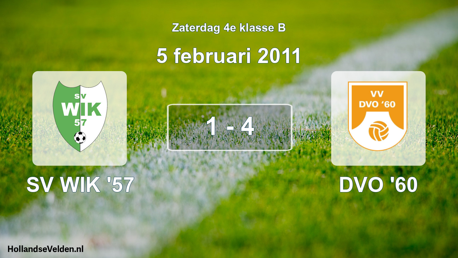 Total number of matches played: SV WIK '57 - DVO '60 1 - 4 (5 February 2011)