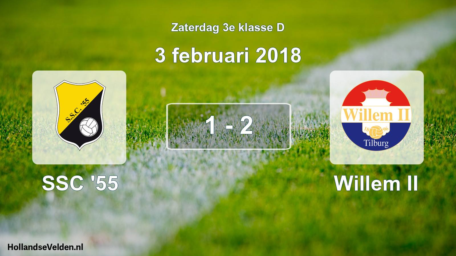 Total number of matches played: SSC '55 - Willem II 1 - 2 (3 February 2018)