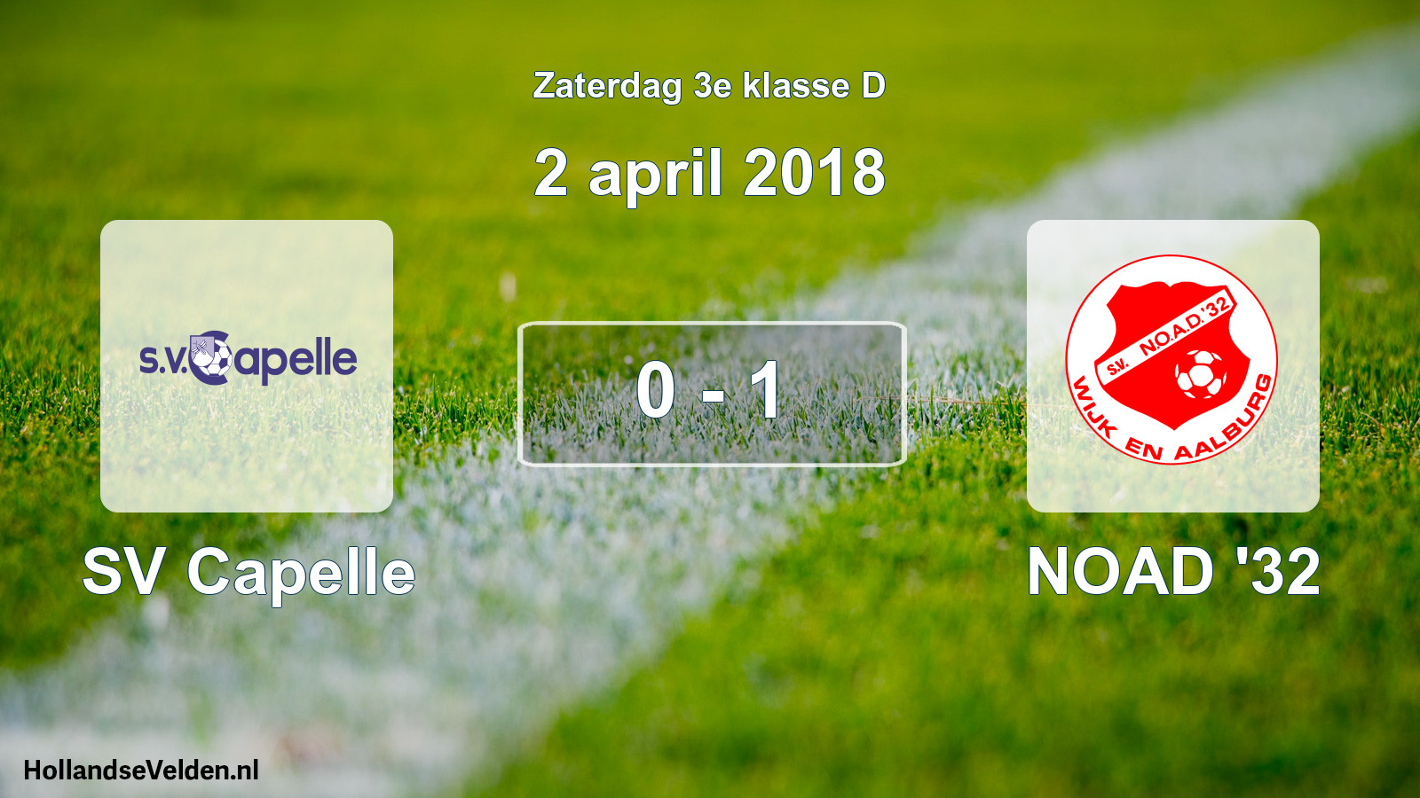 Total number of matches played: SV Capelle - NOAD '32 0 - 1 (2 April 2018)