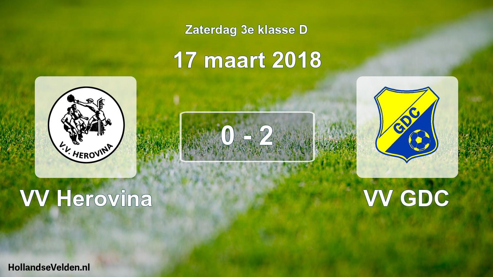 Total number of matches played: VV Herovina - VV GDC 0 - 2 (17 March 2018)
