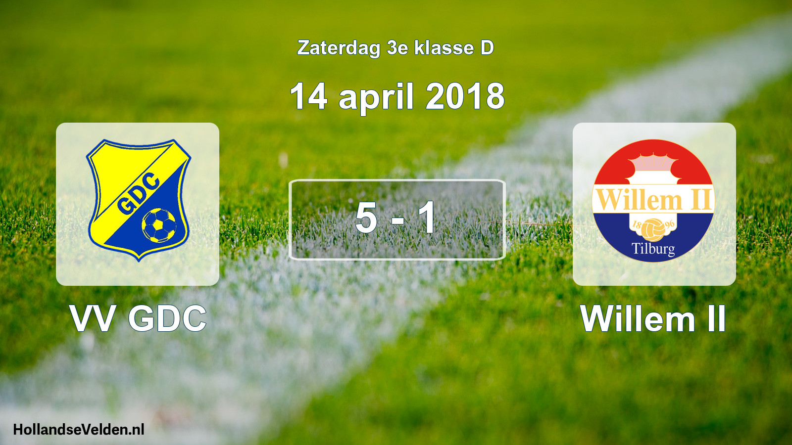 Total number of matches played: VV GDC - Willem II 5 - 1 (14 April 2018)