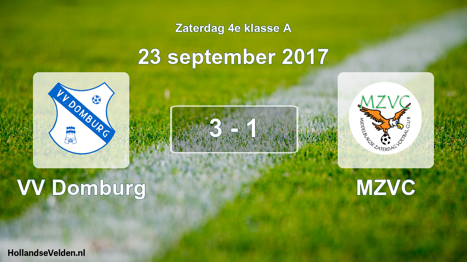 Total number of matches played: VV Domburg - MZVC 3 - 1 (23 September 2017)