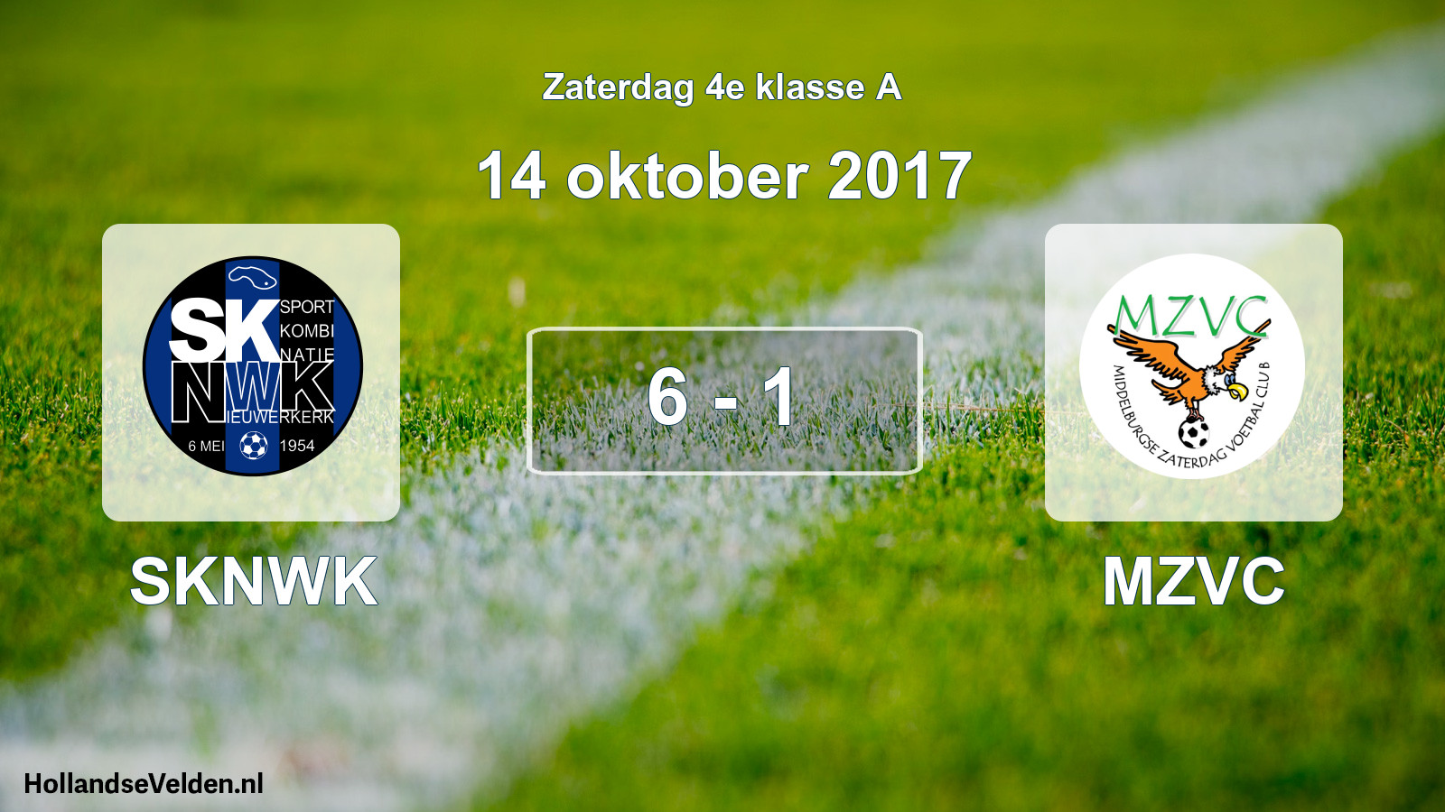 Total number of matches played: SKNWK - MZVC 6 - 1 (14 October 2017)