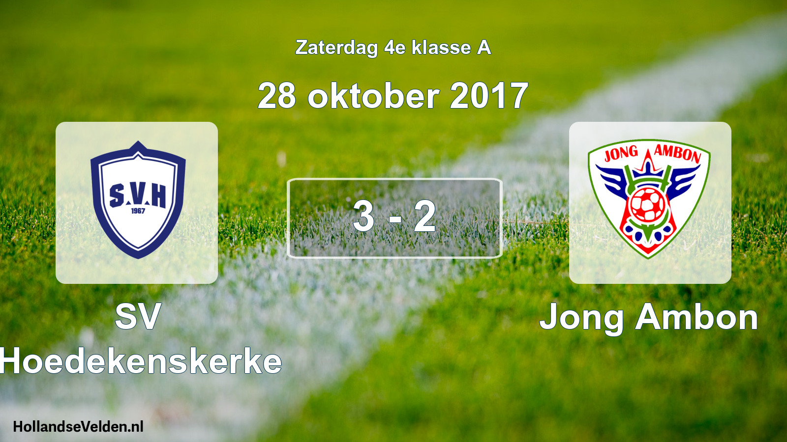 Total number of matches played: SV Hoedekenskerke - Jong Ambon 3 - 2 (28 October 2017)