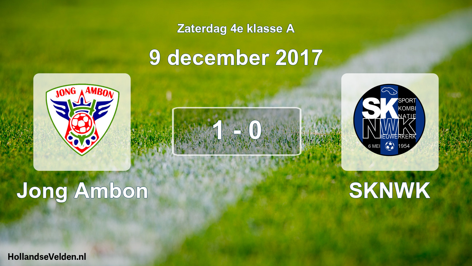 Total number of matches played: Jong Ambon - SKNWK 1 - 0 (9 December 2017)