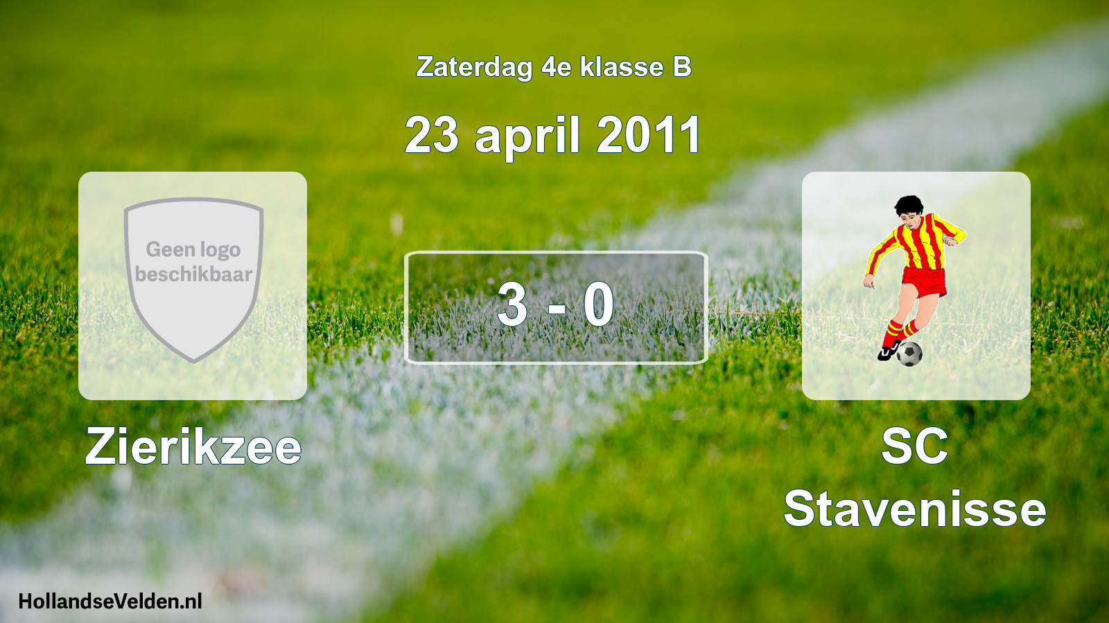 Total number of matches played: Zierikzee - SC Stavenisse 3 - 0 (23 April 2011)