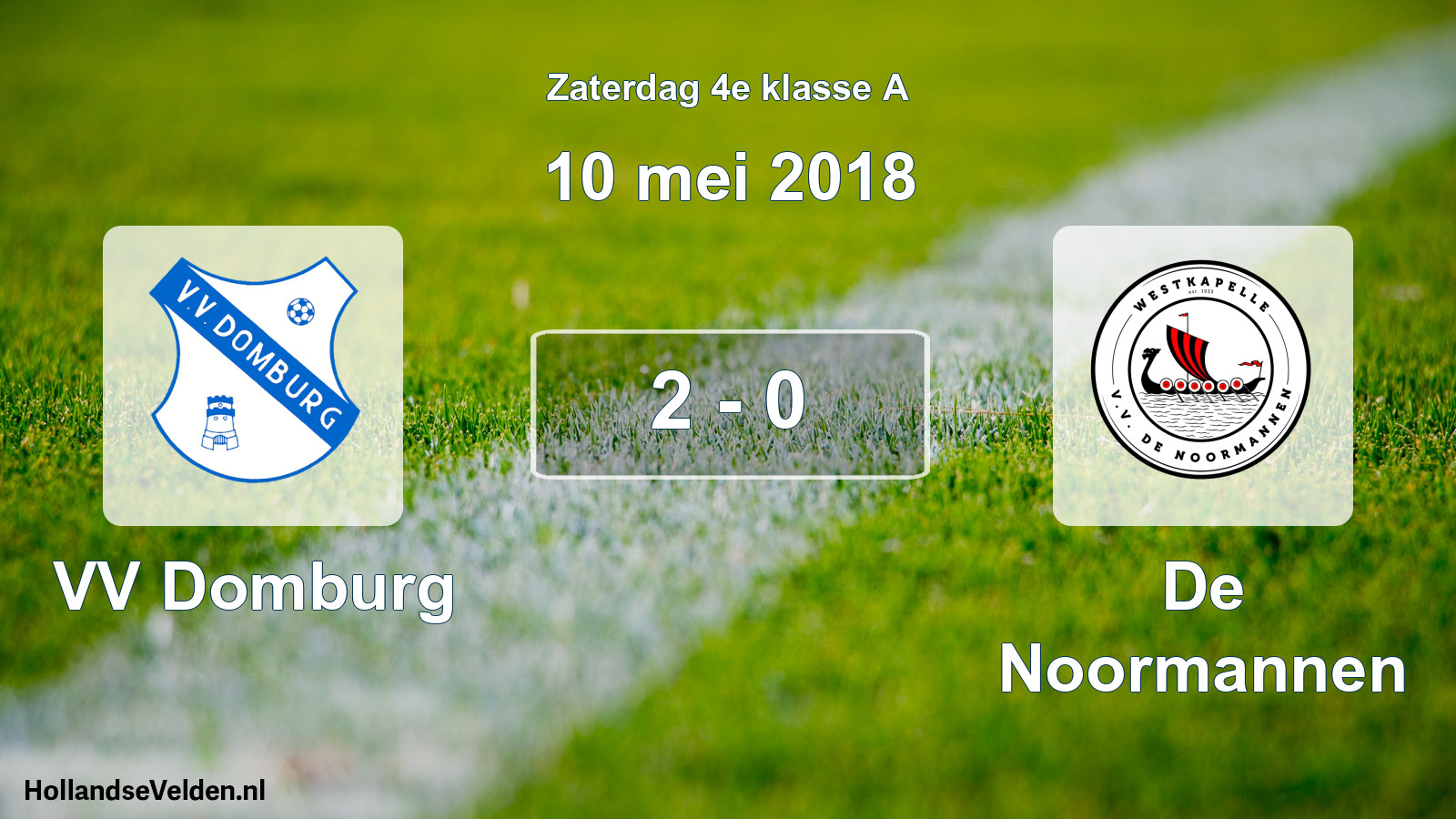 Total number of matches played: VV Domburg - De Noormannen 2 - 0 (10 May 2018)