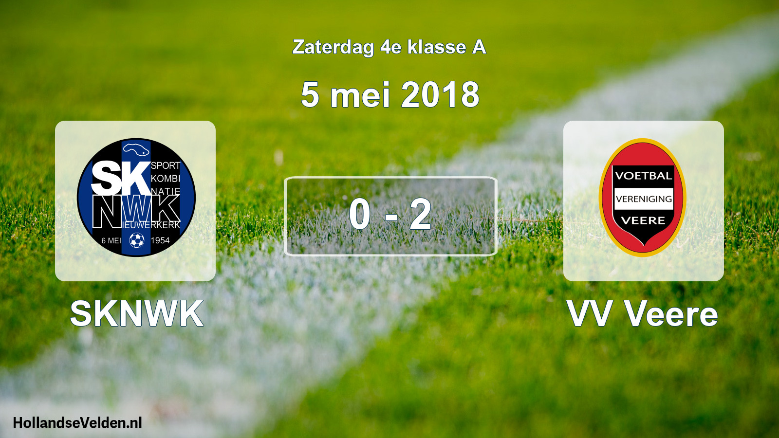 Total number of matches played: SKNWK - VV Veere 0 - 2 (5 May 2018)