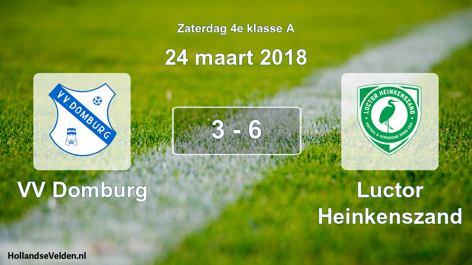Total number of matches played: VV Domburg - Luctor Heinkenszand 3 - 6 (24 March 2018)