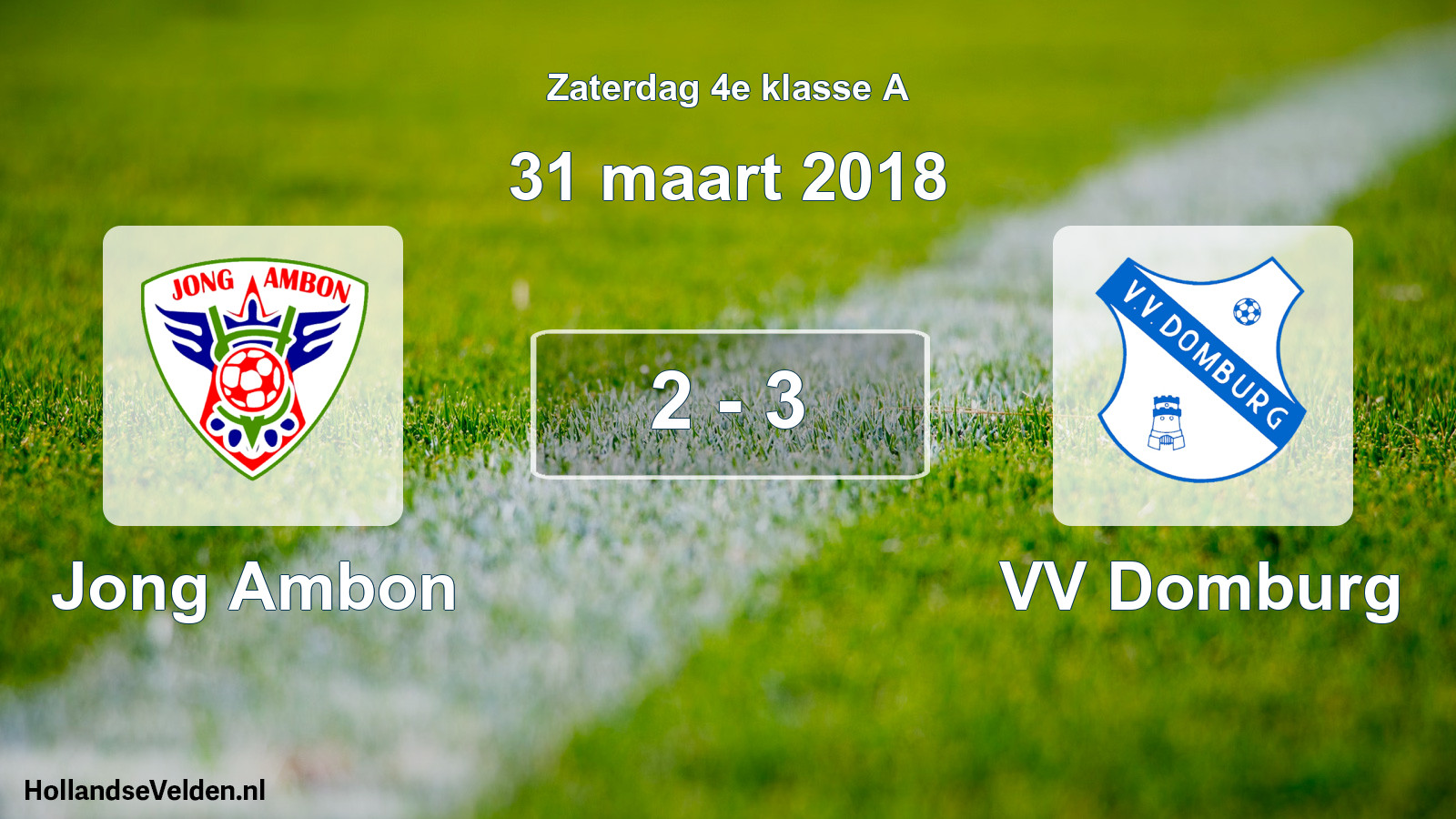 Total number of matches played: Jong Ambon - VV Domburg 2 - 3 (31 March 2018)