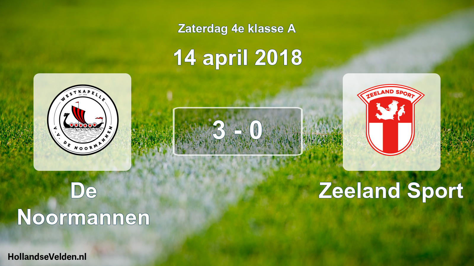Total number of matches played: De Noormannen - Zeeland Sport 3 - 0 (14 April 2018)