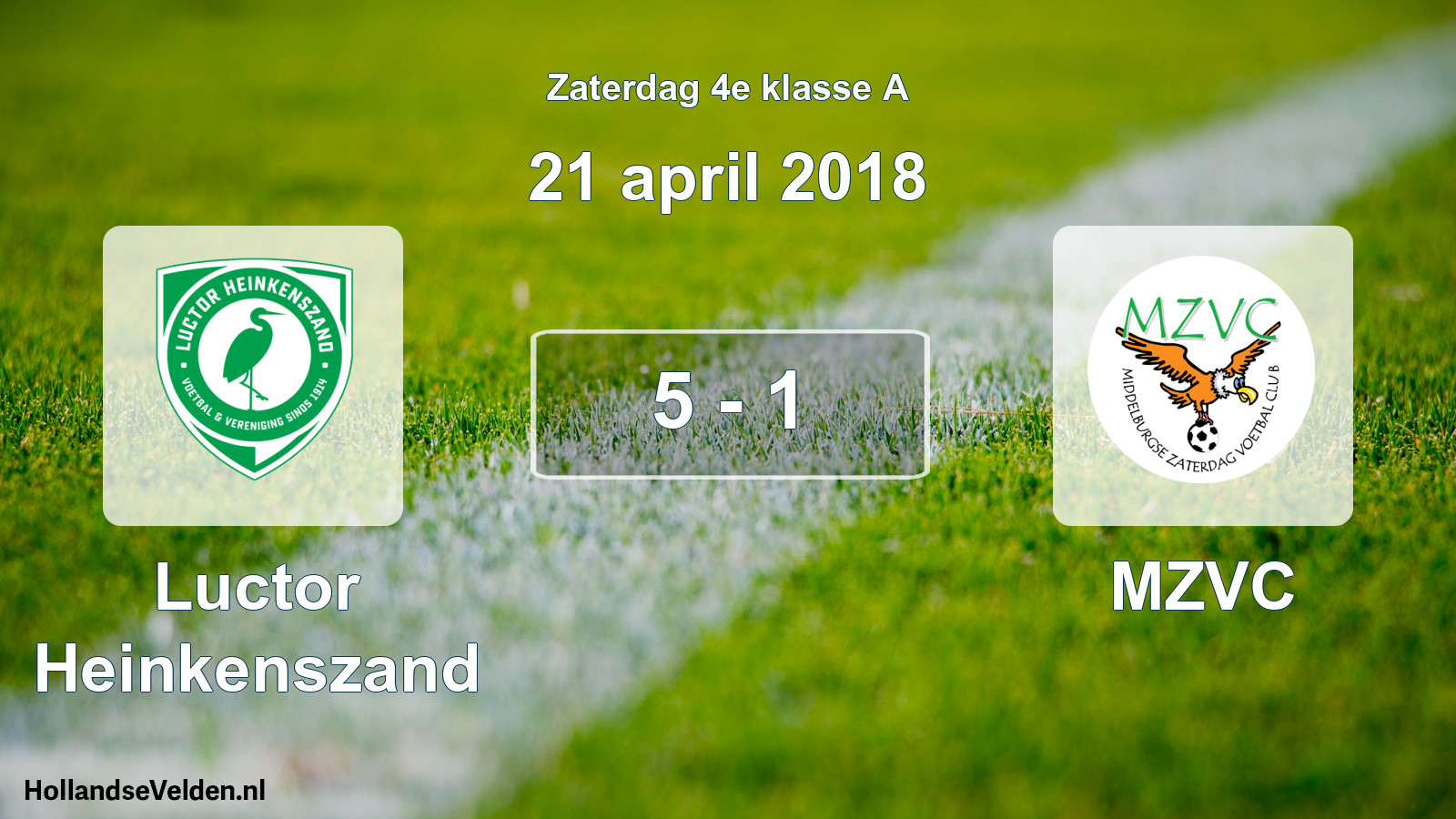 Total number of matches played: Luctor Heinkenszand - MZVC 5 - 1 (21 April 2018)