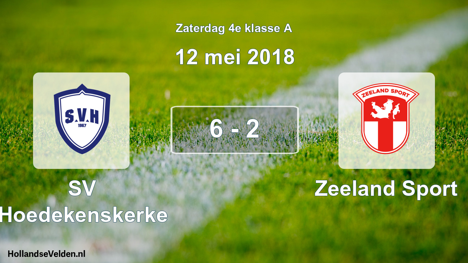 Total number of matches played: SV Hoedekenskerke - Zeeland Sport 6 - 2 (12 May 2018)