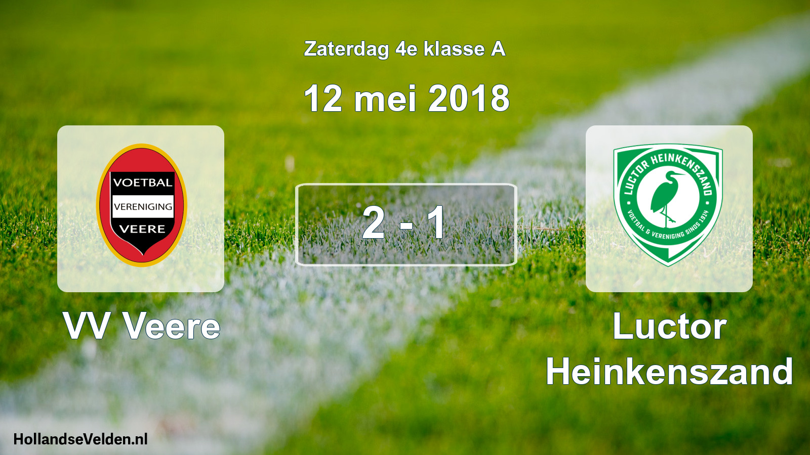 Total number of matches played: VV Veere - Luctor Heinkenszand 2 - 1 (12 May 2018)