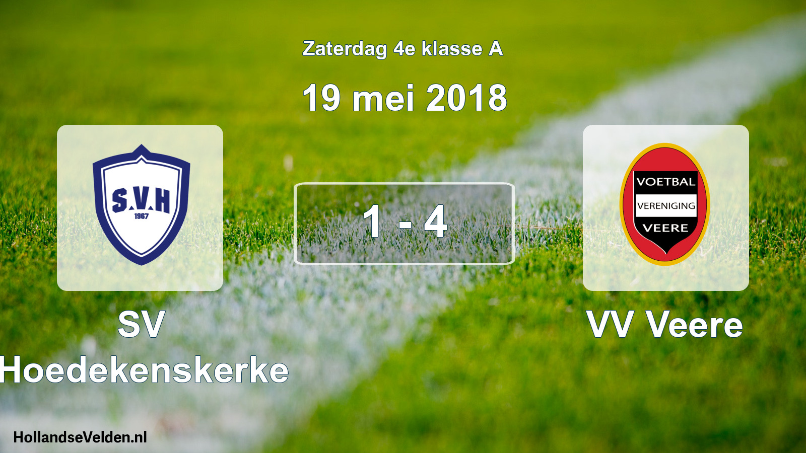 Total number of matches played: SV Hoedekenskerke - VV Veere 1 - 4 (19 May 2018)