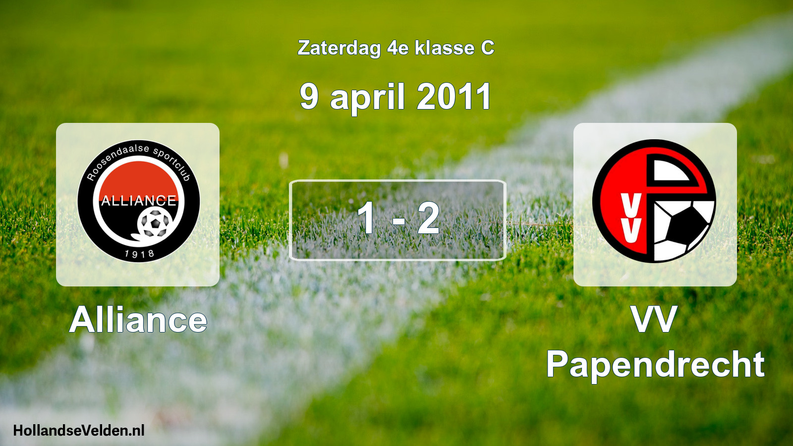Total number of matches played: Alliance - VV Papendrecht 1 - 2 (9 April 2011)
