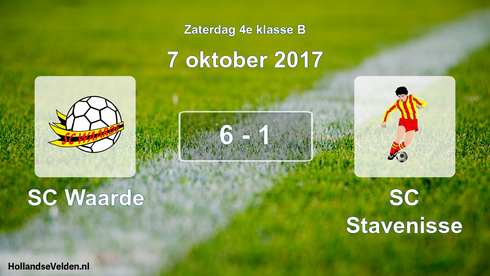 Total number of matches played: SC Waarde - SC Stavenisse 6 - 1 (7 October 2017)