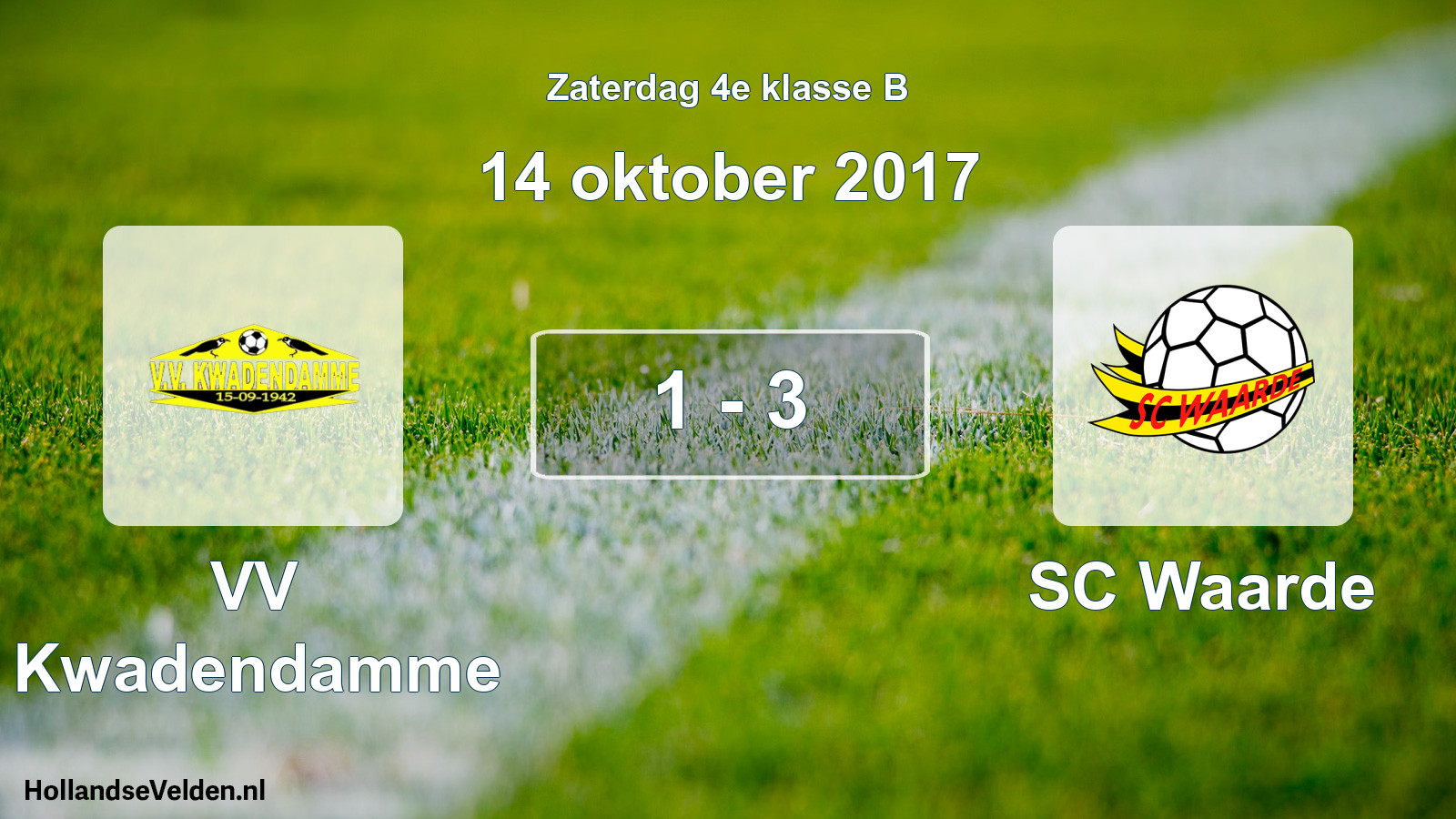 Total number of matches played: VV Kwadendamme - SC Waarde 1 - 3 (14 October 2017)