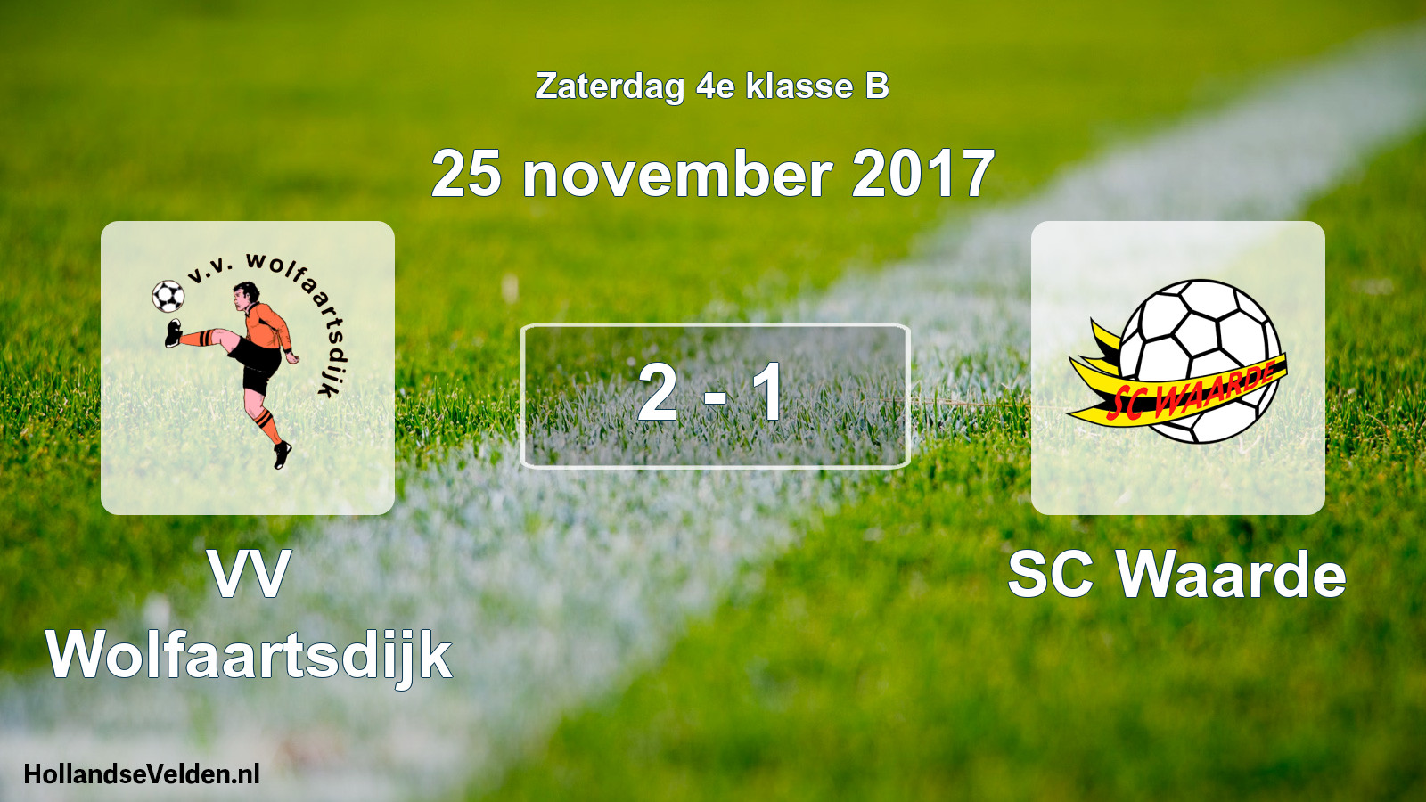 Total number of matches played: VV Wolfaartsdijk - SC Waarde 2 - 1 (25 November 2017)