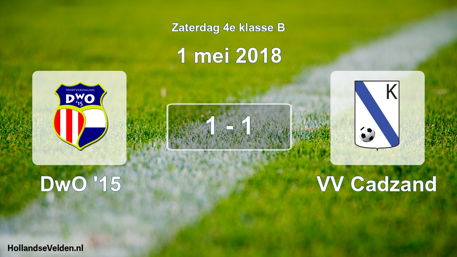 Total number of matches played: DwO '15 - VV Cadzand 1 - 1 (1 May 2018)