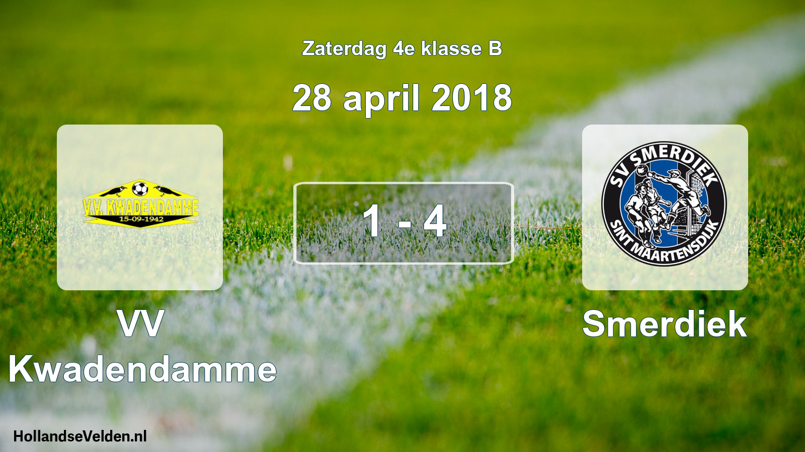 Total number of matches played: VV Kwadendamme - Smerdiek 1 - 4 (28 April 2018)