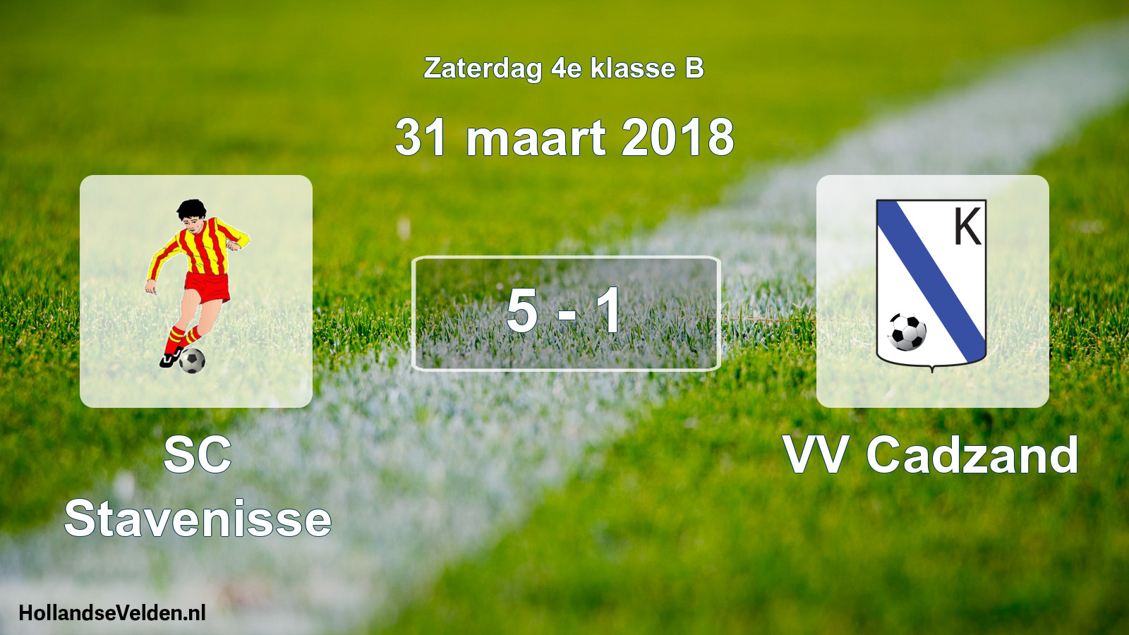 Total number of matches played: SC Stavenisse - VV Cadzand 5 - 1 (31 March 2018)