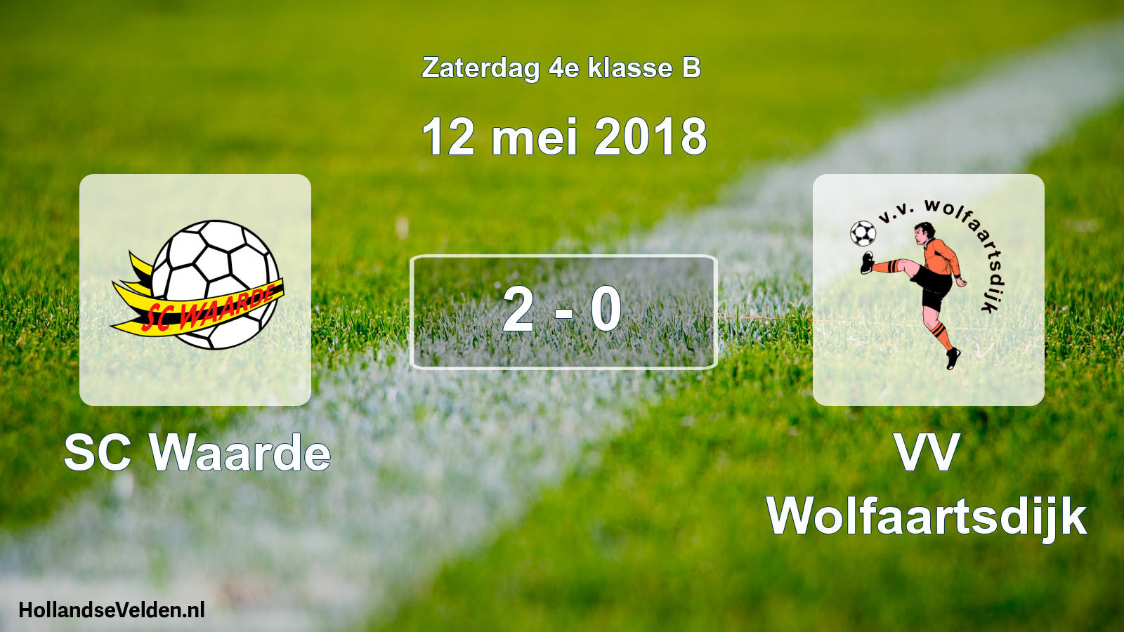 Total number of matches played: SC Waarde - VV Wolfaartsdijk 2 - 0 (12 May 2018)