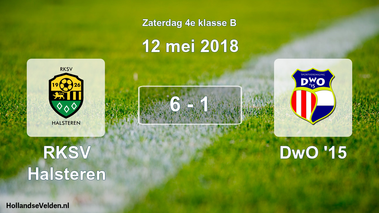 Total number of matches played: RKSV Halsteren - DwO '15 6 - 1 (12 May 2018)