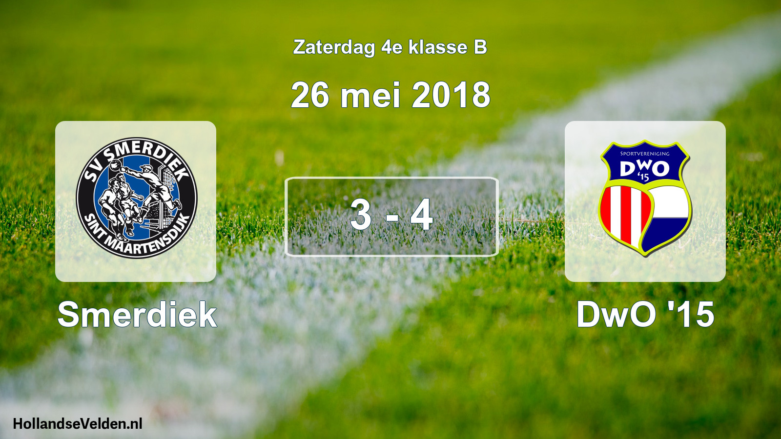 Total number of matches played: Smerdiek - DwO '15 3 - 4 (26 May 2018)