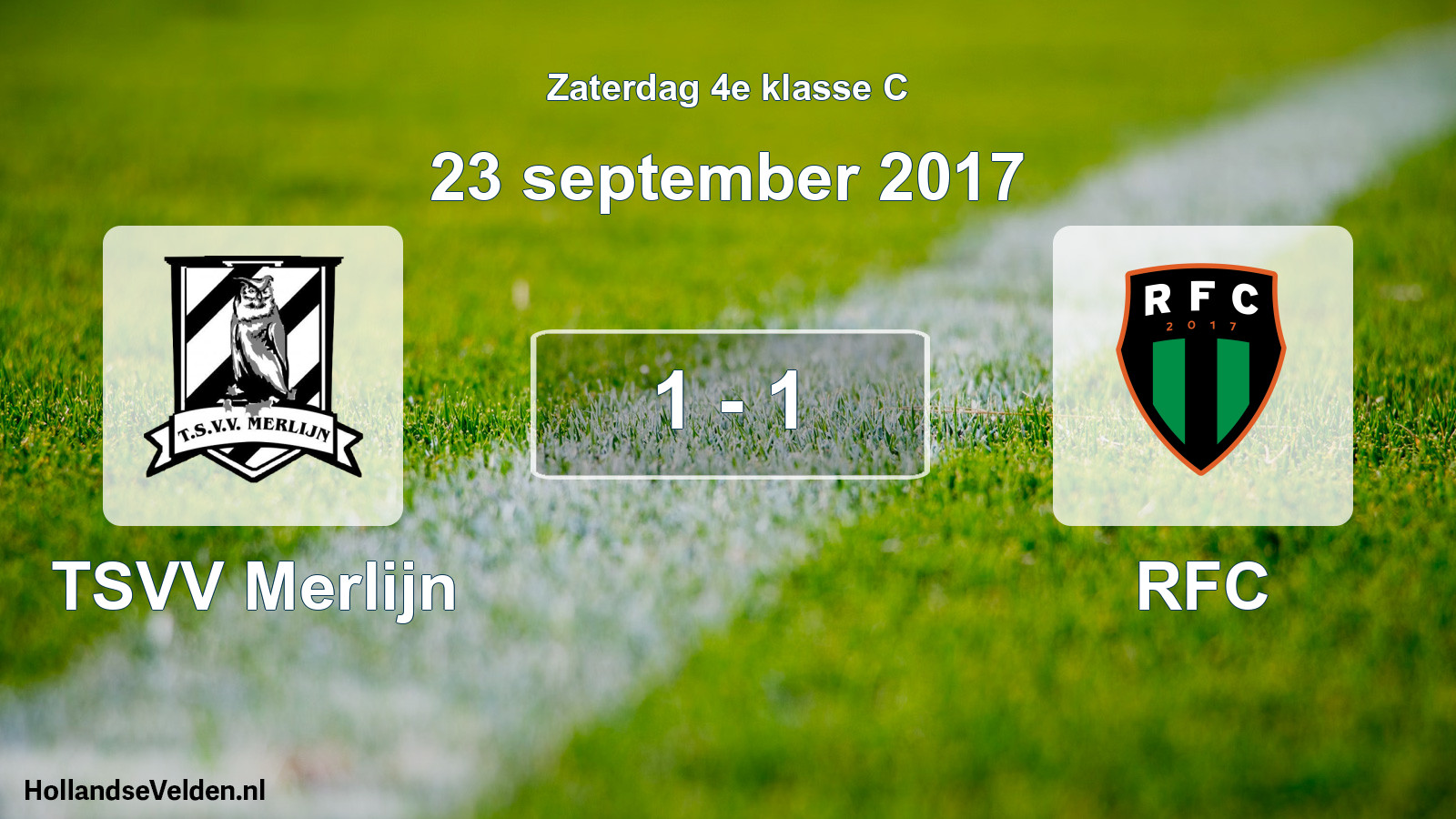 Total number of matches played: TSVV Merlijn - RFC 1 - 1 (23 September 2017)