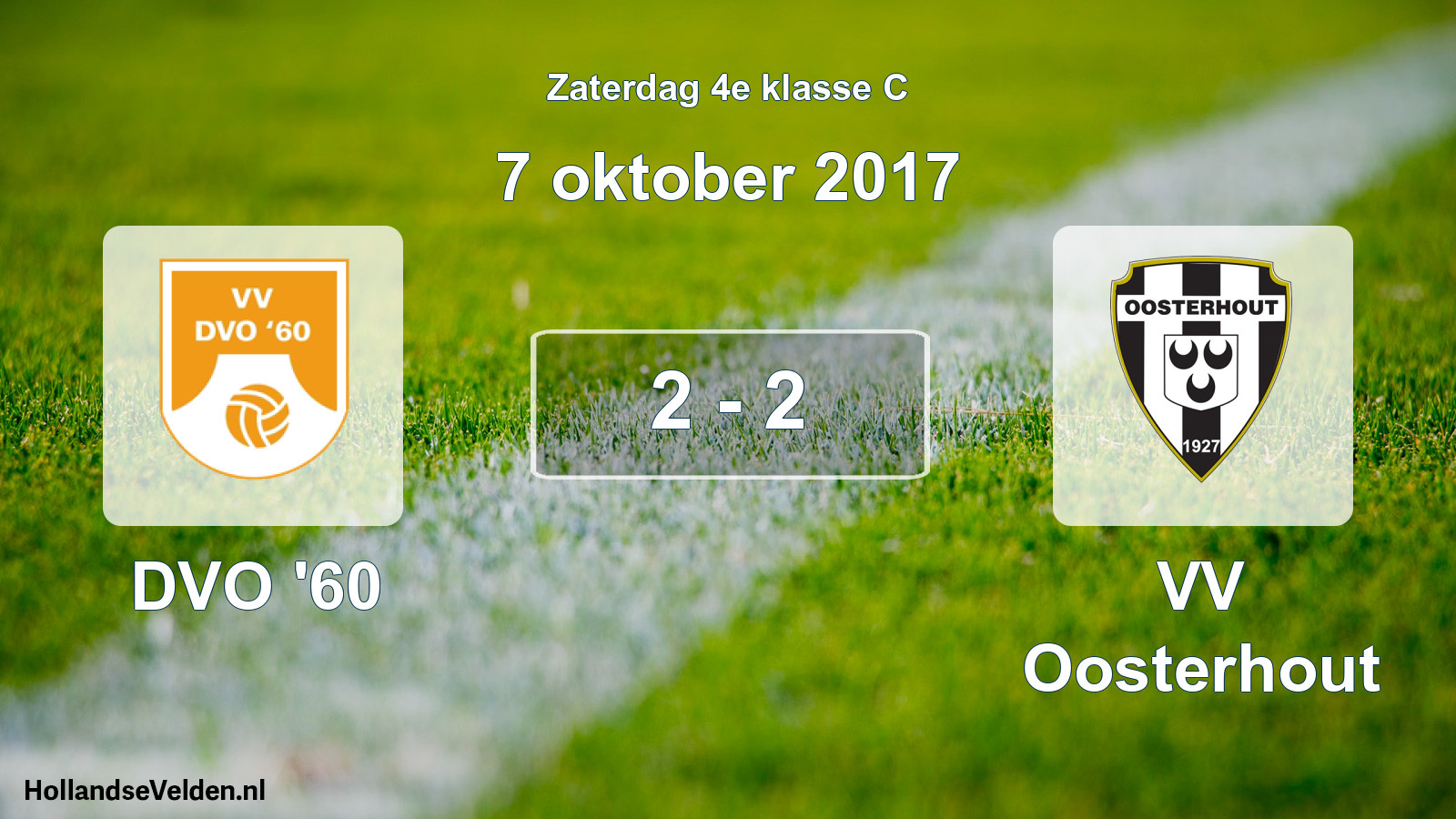 Total number of matches played: DVO '60 - VV Oosterhout 2 - 2 (7 October 2017)