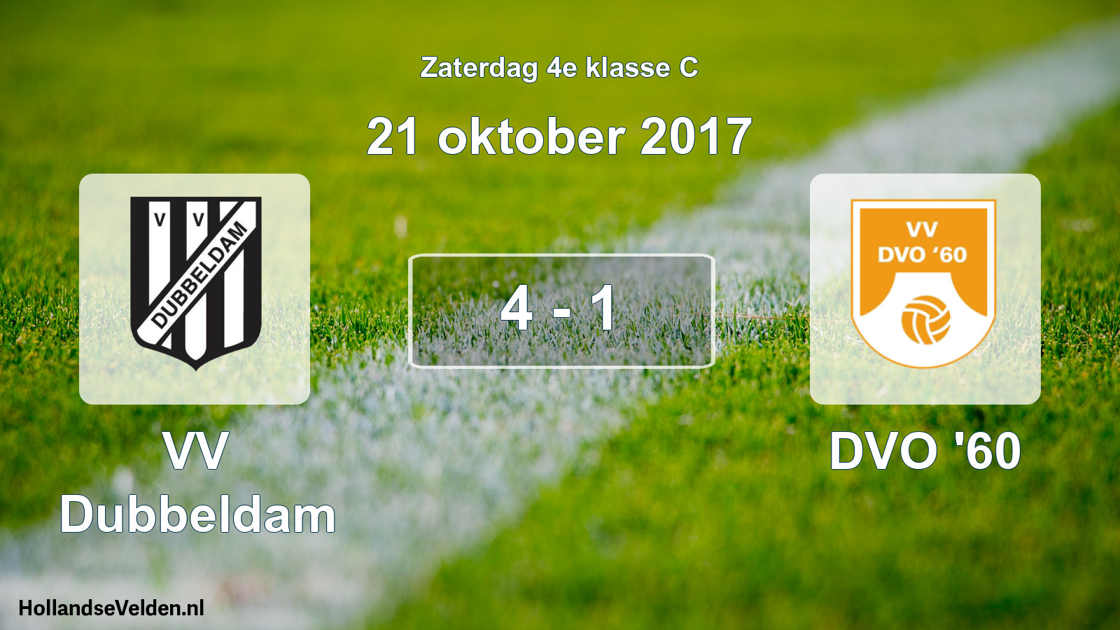 Total number of matches played: VV Dubbeldam - DVO '60 4 - 1 (21 October 2017)