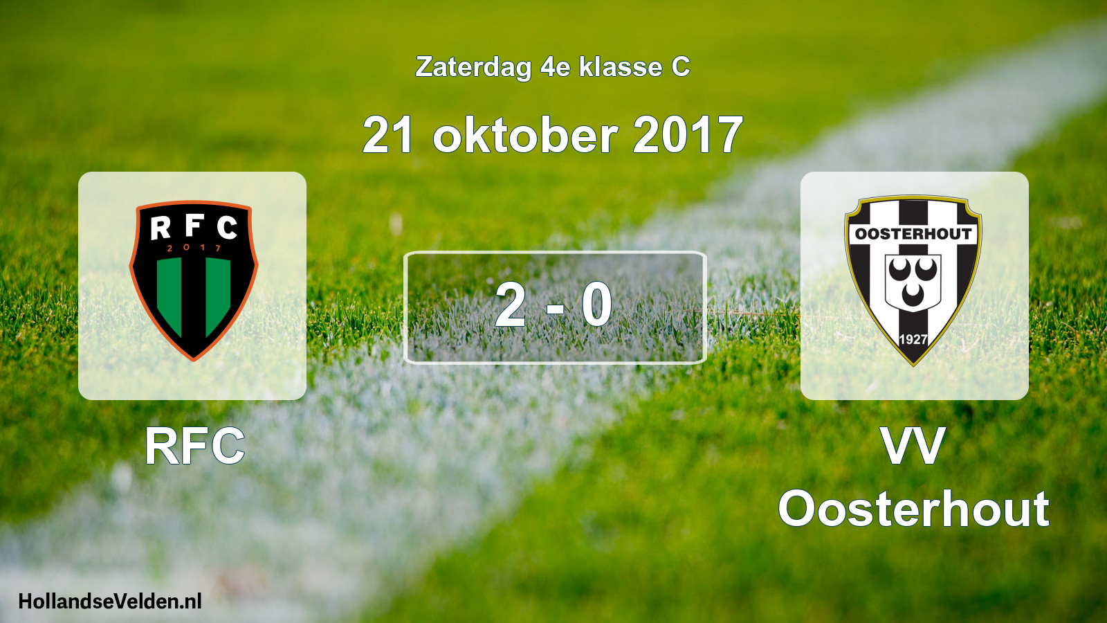 Total number of matches played: RFC - VV Oosterhout 2 - 0 (21 October 2017)
