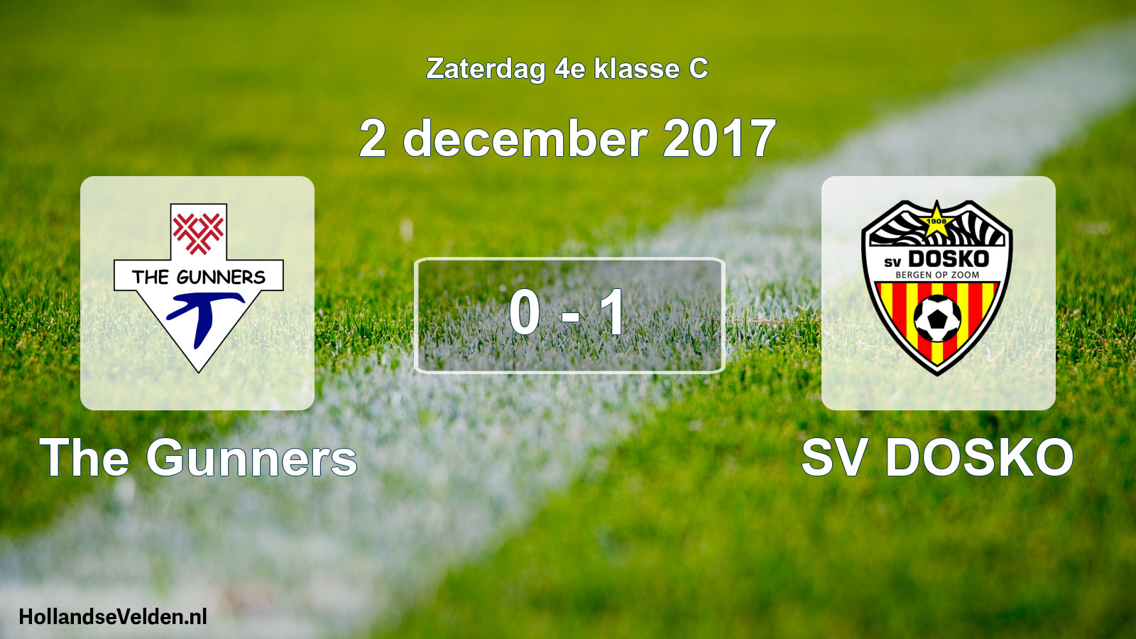 Total number of matches played: The Gunners - SV DOSKO 0 - 1 (2 December 2017)