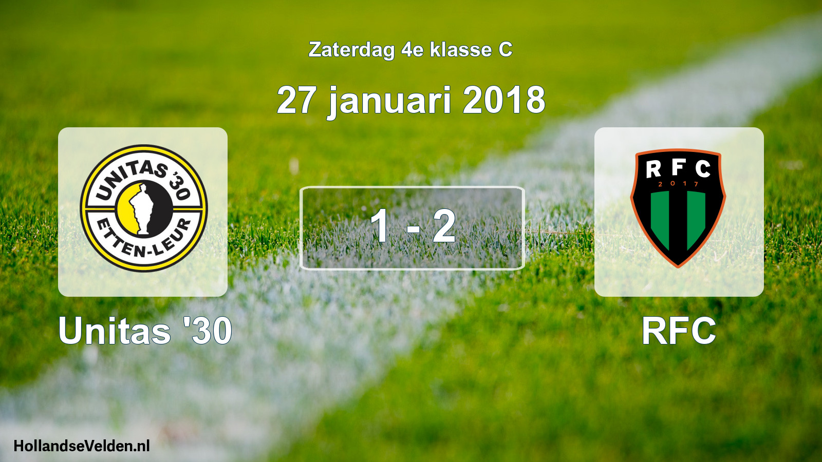 Total number of matches played: Unitas '30 - RFC 1 - 2 (27 January 2018)