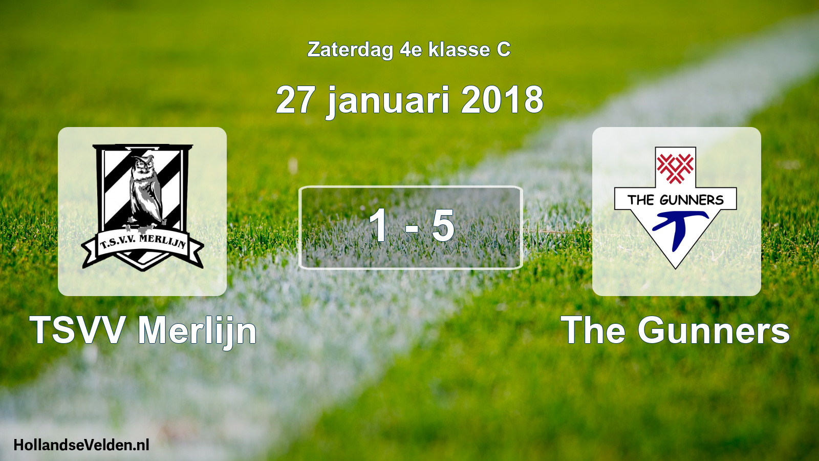 Total number of matches played: TSVV Merlijn - The Gunners 1 - 5 (27 January 2018)