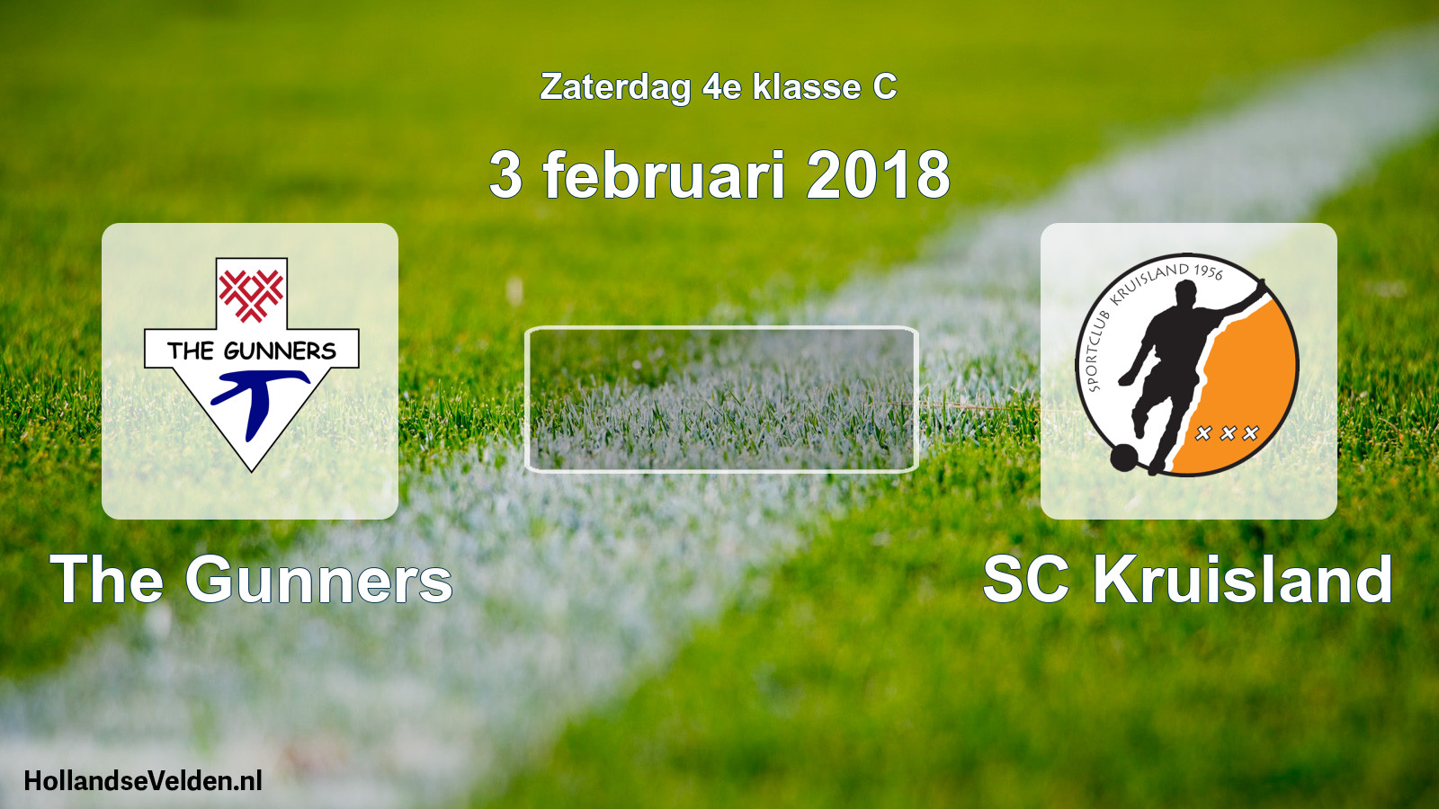 Scheduled Match: The Gunners - SC Kruisland (3 February 2018)