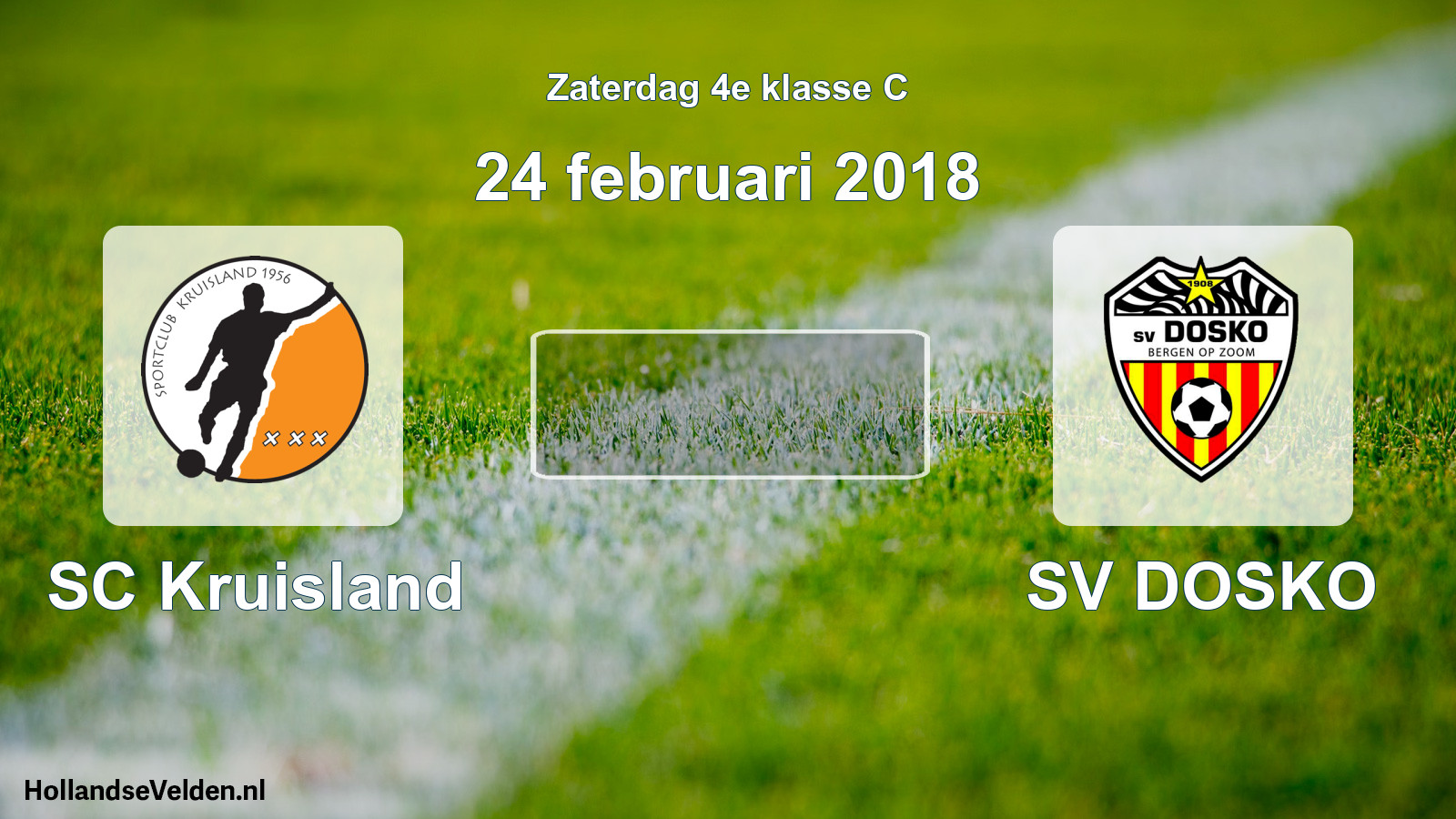 Scheduled Match: SC Kruisland - SV DOSKO (24 February 2018)
