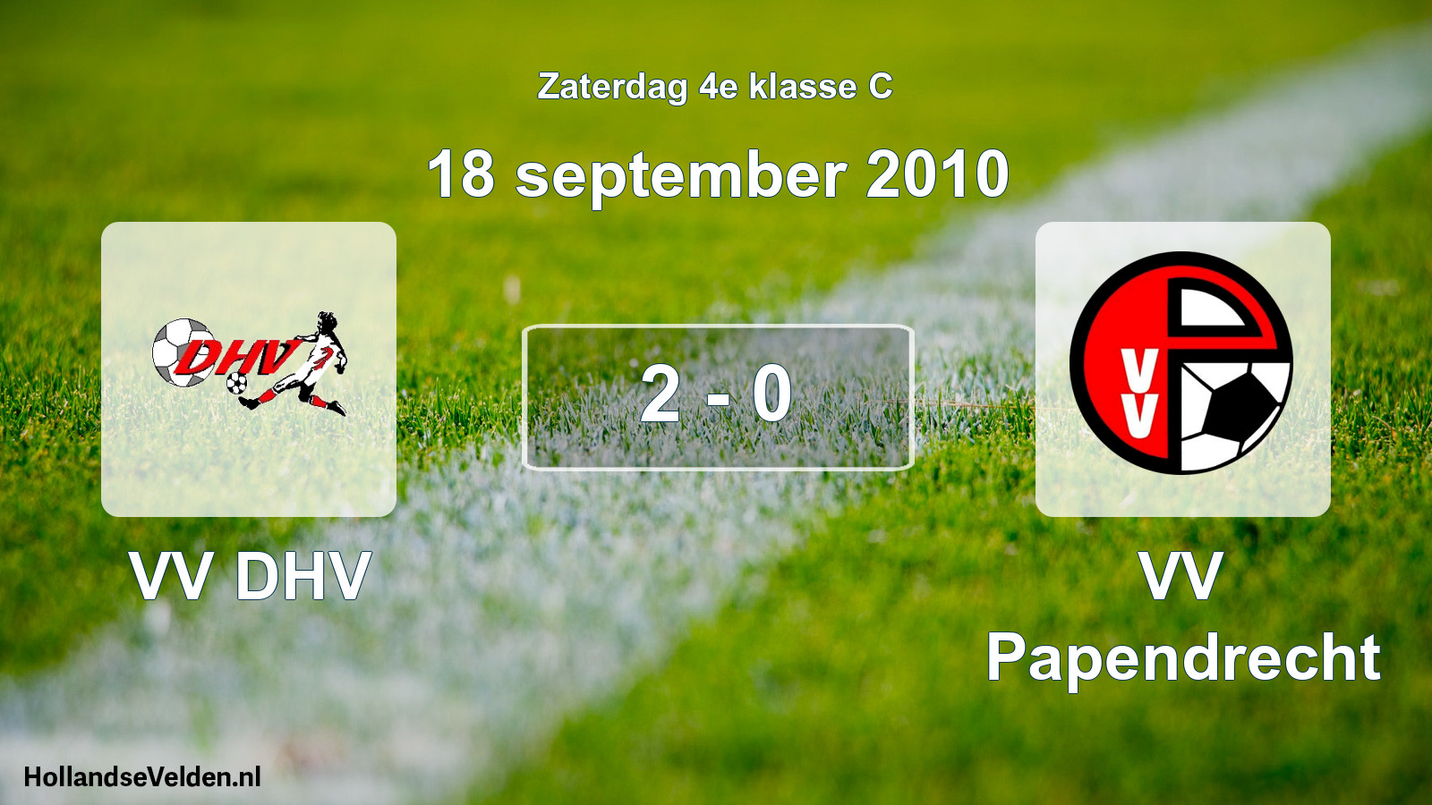 Total number of matches played: VV DHV - VV Papendrecht 2 - 0 (18 September 2010)