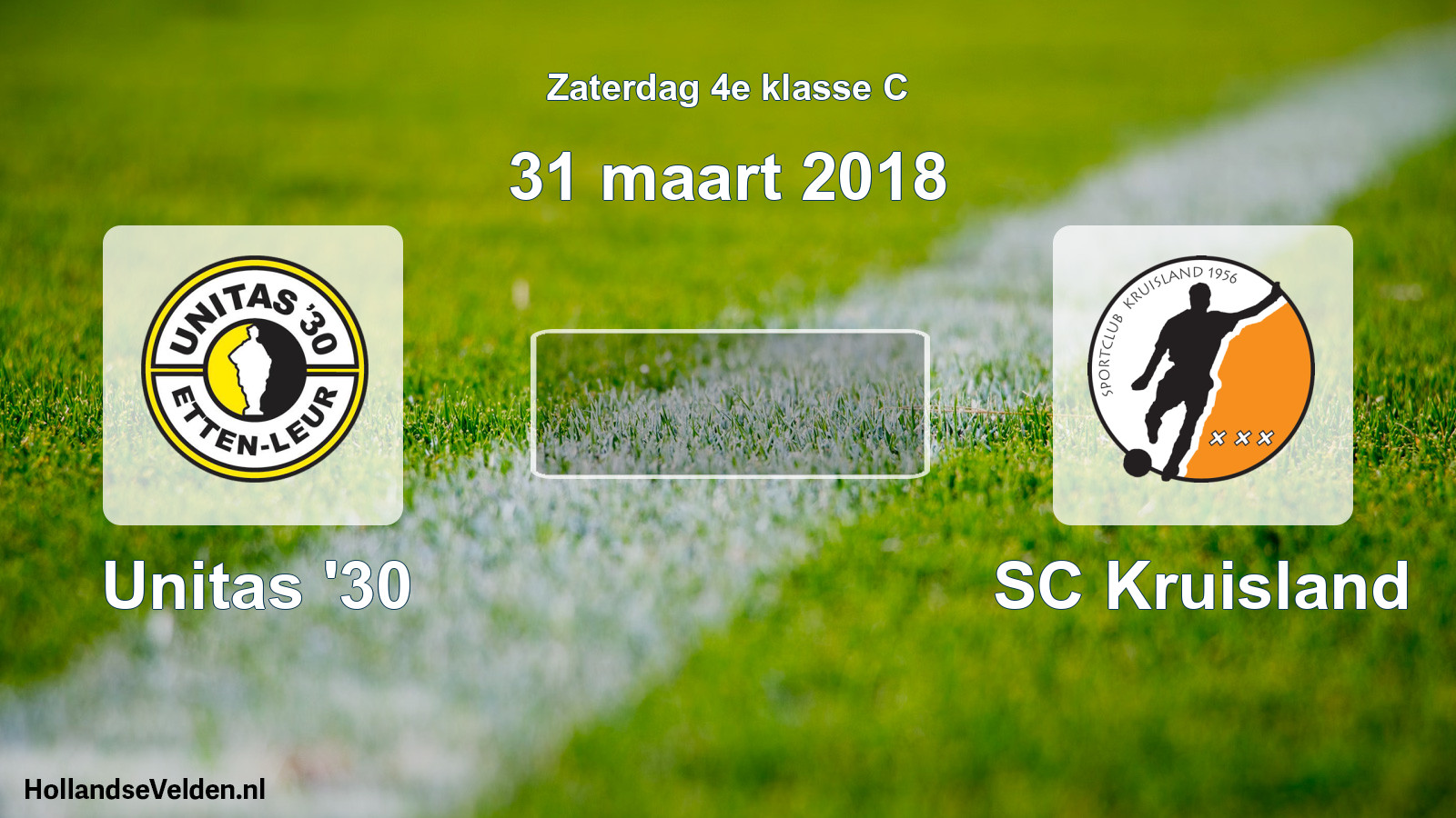 Scheduled Match: Unitas '30 - SC Kruisland (31 March 2018)