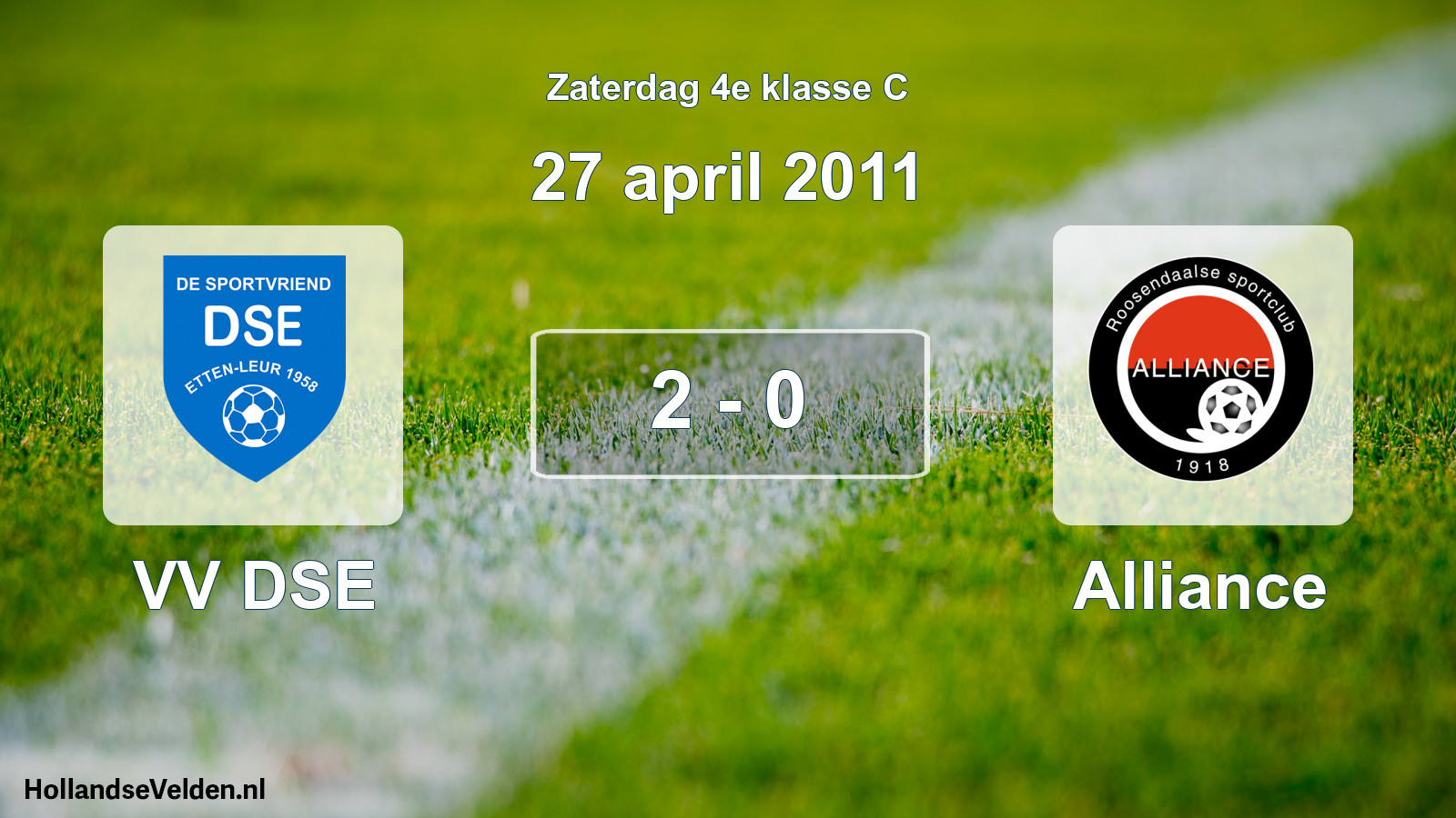 Total number of matches played: VV DSE - Alliance 2 - 0 (27 April 2011)