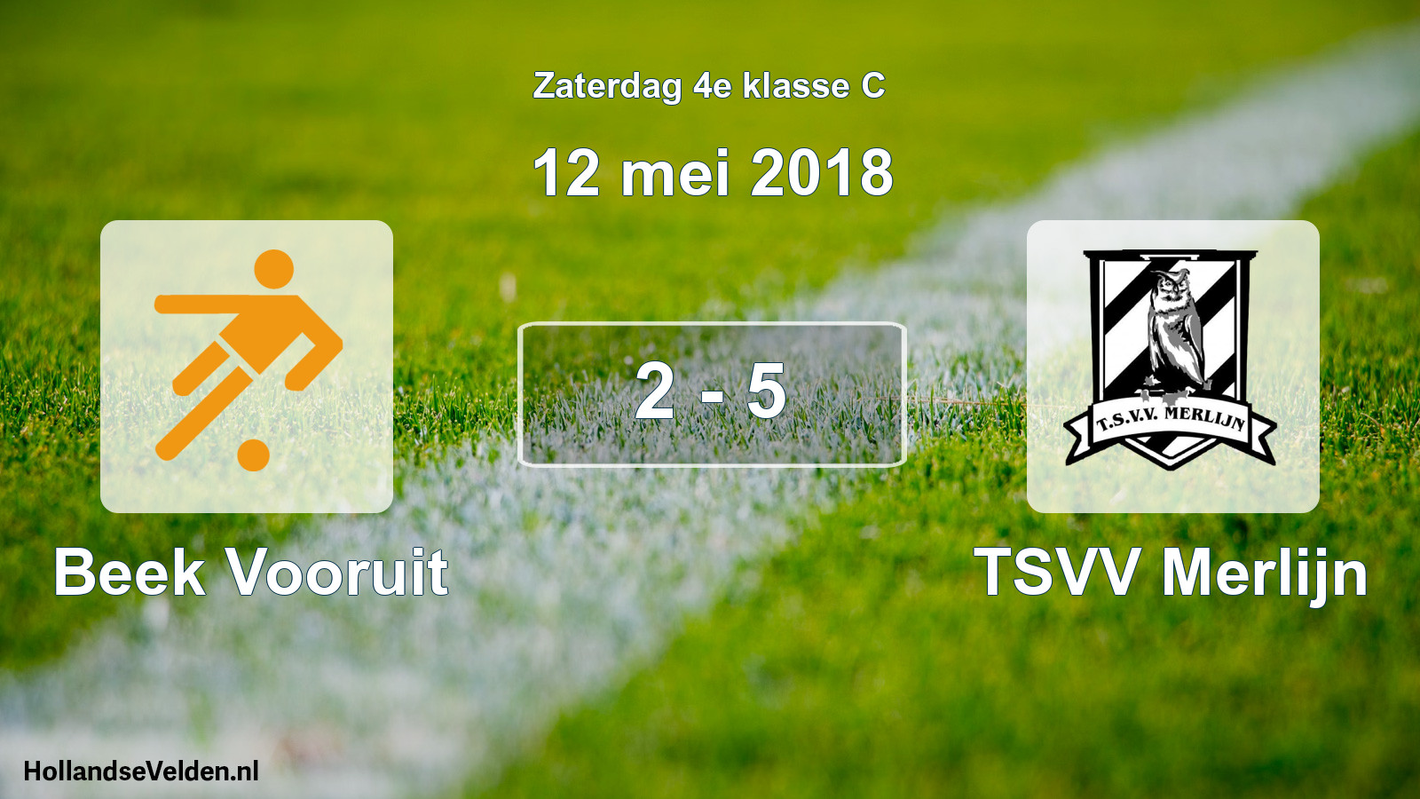 Total number of matches played: Beek Vooruit - TSVV Merlijn 2 - 5 (12 May 2018)