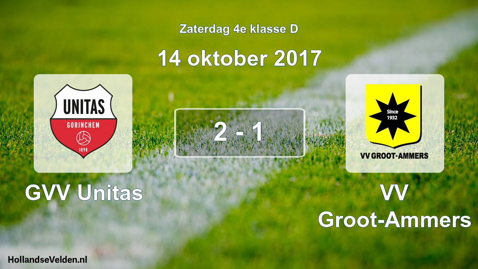 Total number of matches played: GVV Unitas - VV Groot-Ammers 2 - 1 (14 October 2017)