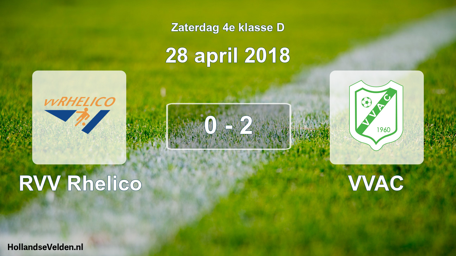 Total number of matches played: RVV Rhelico - VVAC 0 - 2 (28 April 2018)