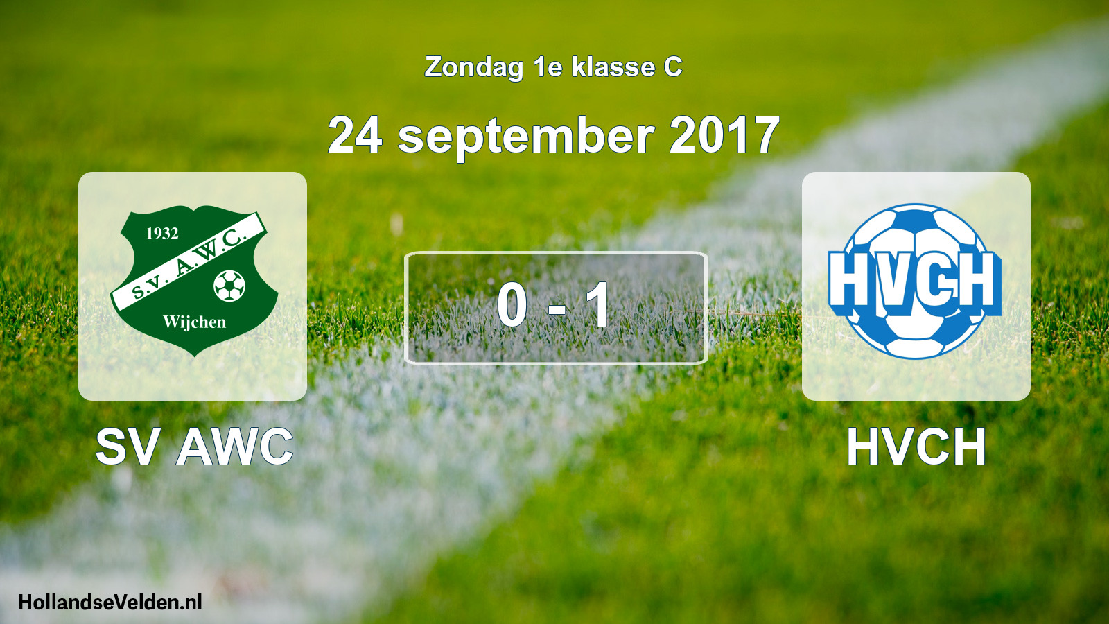 Total number of matches played: SV AWC - HVCH 0 - 1 (24 September 2017)