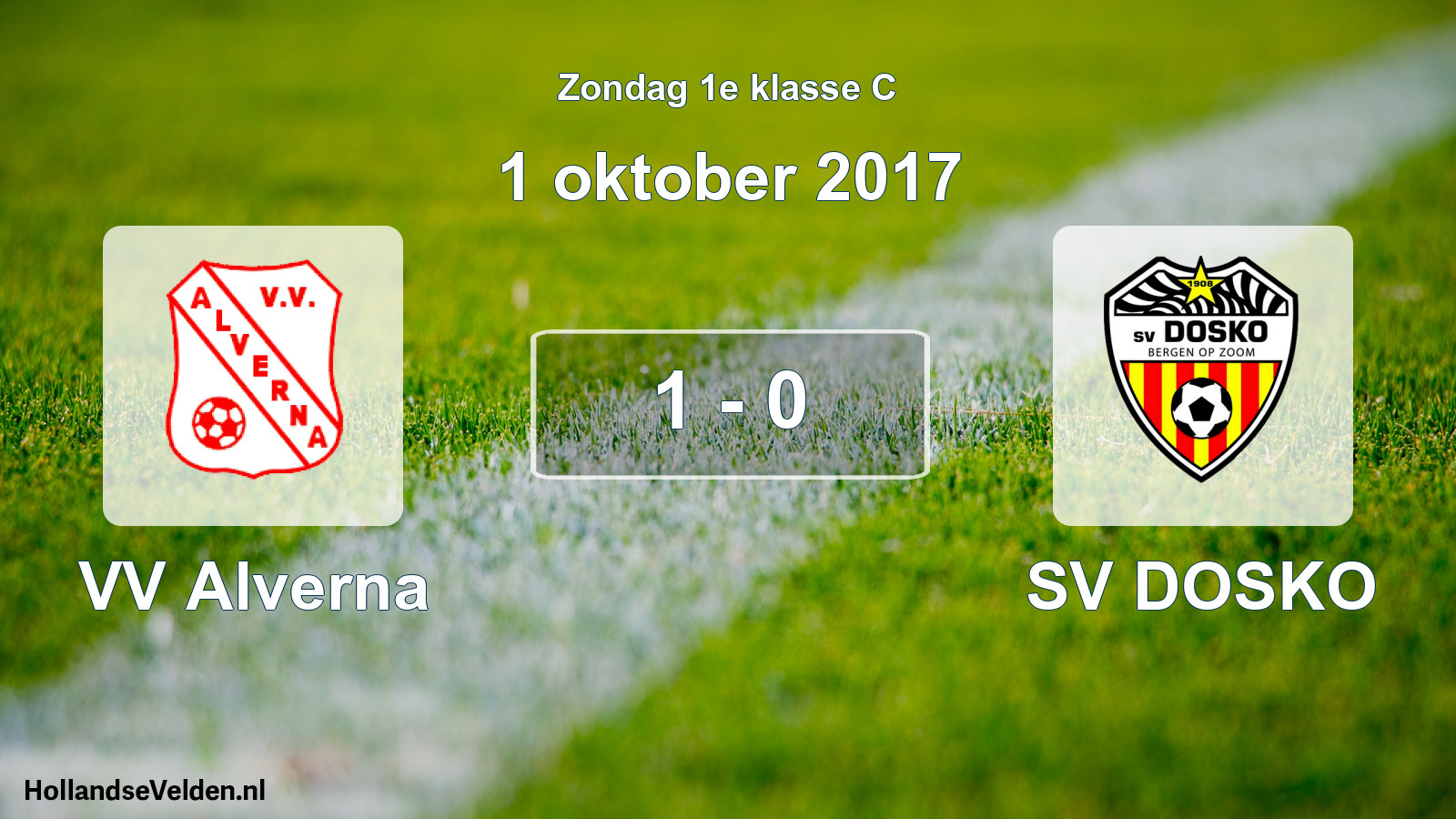 Total number of matches played: VV Alverna - SV DOSKO 1 - 0 (1 October 2017)